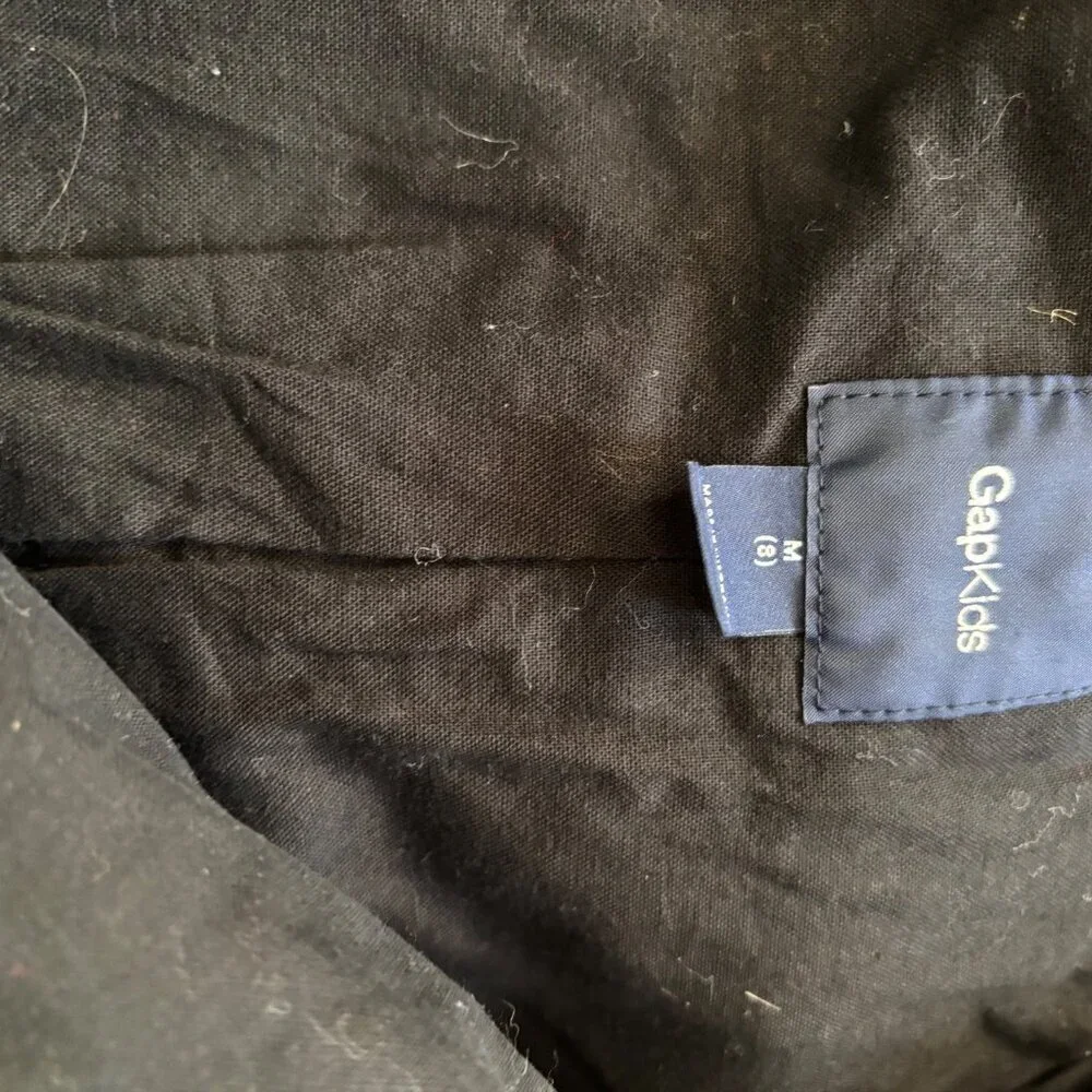 GapKids Black Cotton With Brown Corduroy Collar Medium Weight Size Kids 8